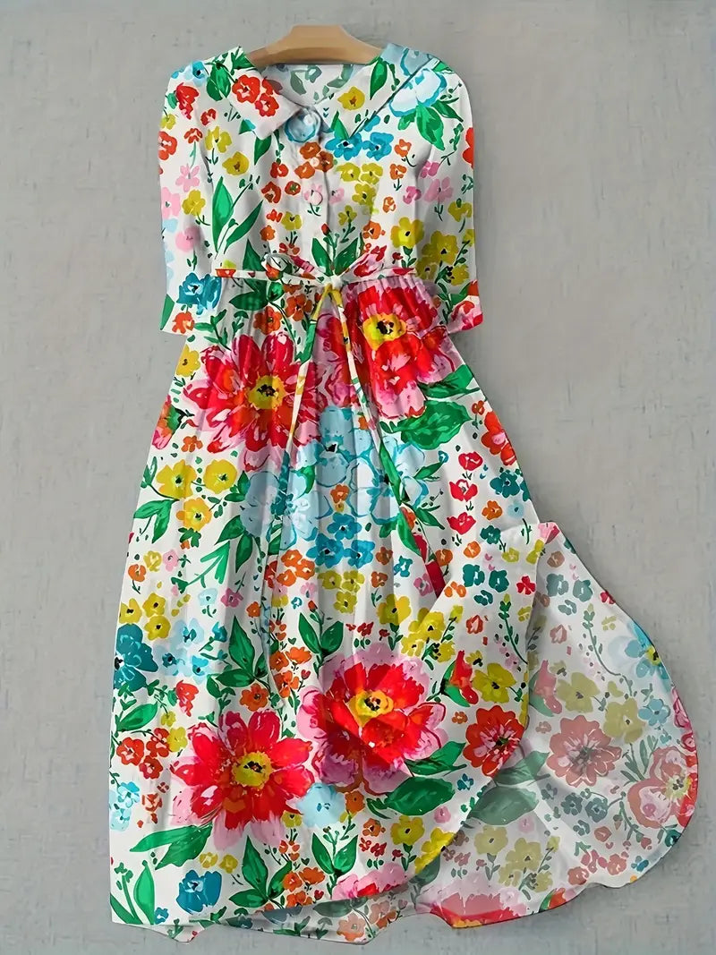 Abito floreale da donna - Eleganza senza sforzo e comfort tutto il giorno