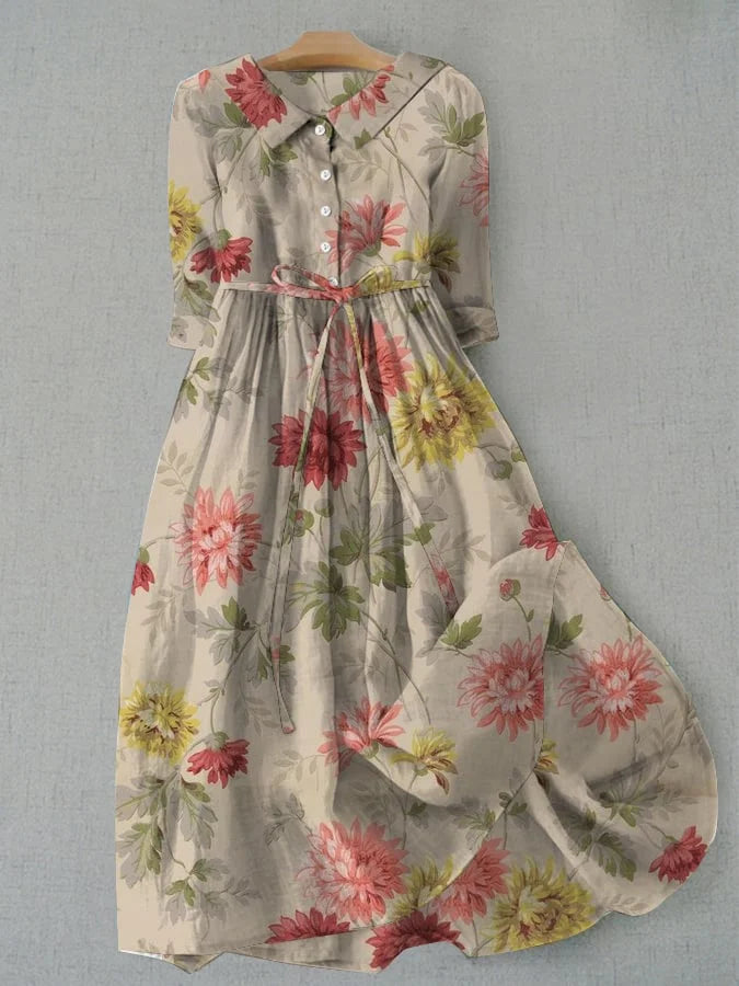 Zinnia abito da donna con vita regolabile - Fascino vintage e comfort moderno