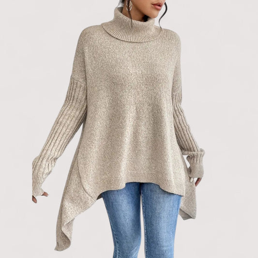 Patricia – Maglione a Collo Alto Lungo ed Elegante