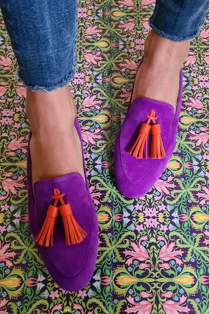 MOCASSINO VIOLA CON NAPPE