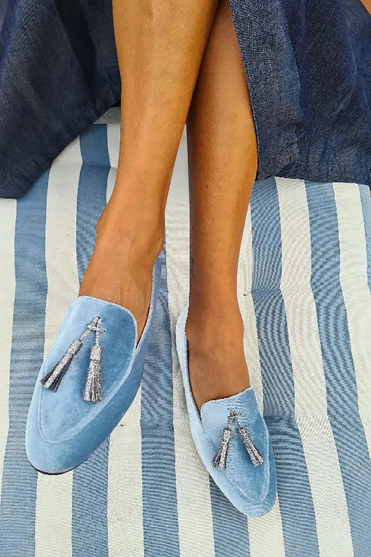 SLIPPER CON NAPPINE ARGENTATE