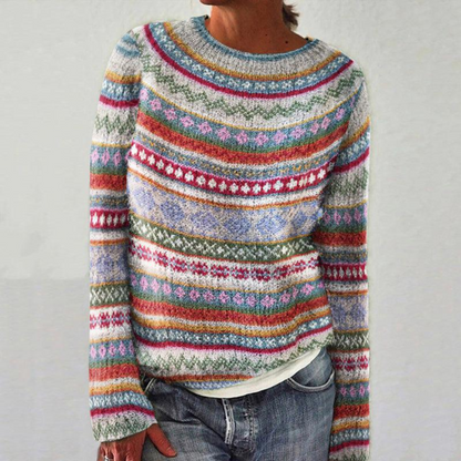 Heather - Accogliente Maglione Retro