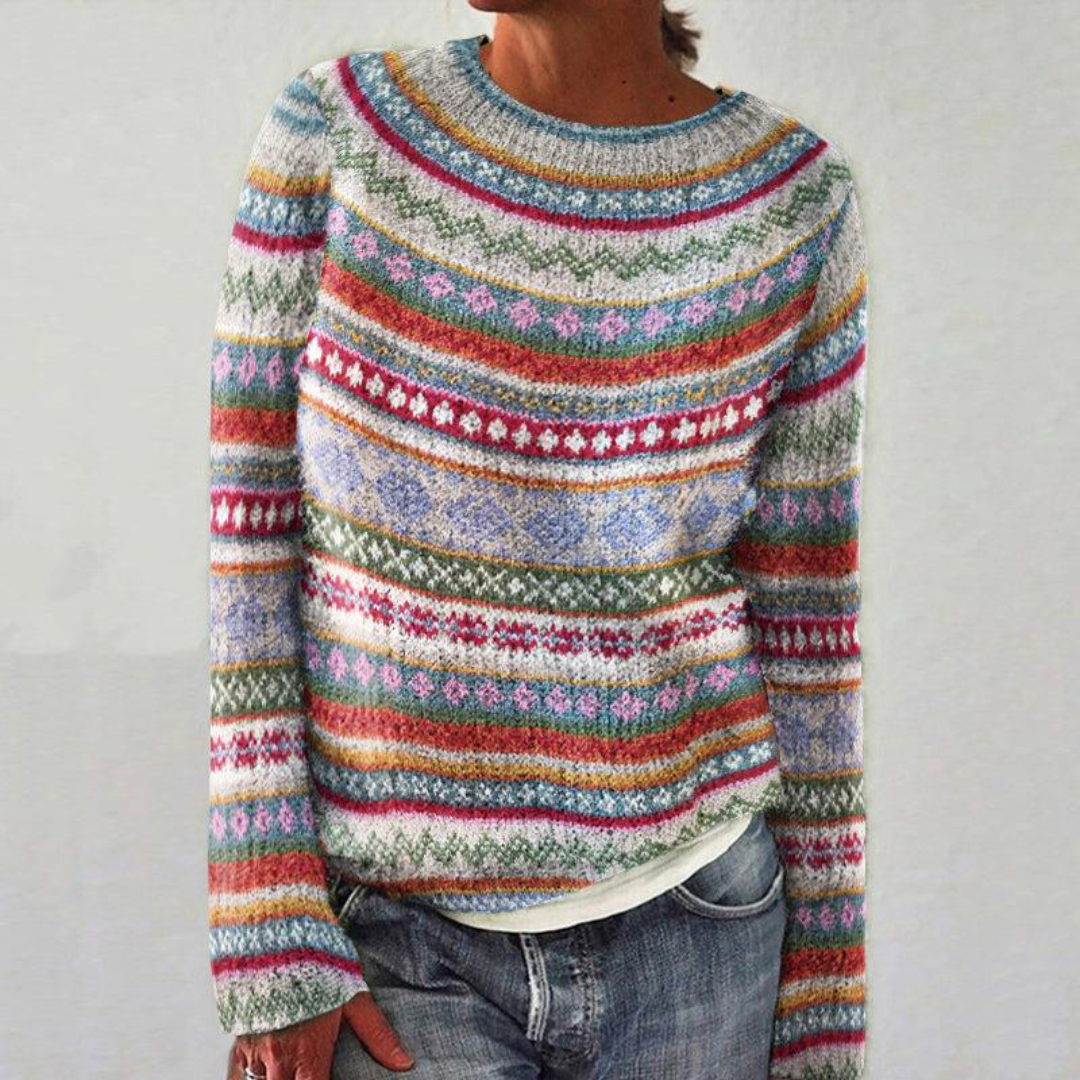 Heather - Accogliente Maglione Retro