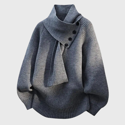 Elisa | Maglione Elegante con Collo Sciarpa