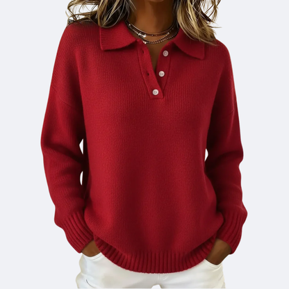 OLIVIA - Maglia Morbida con Colletto a Polo