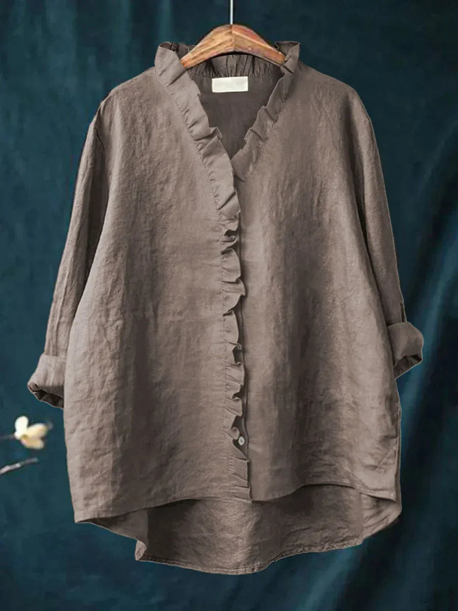 Sanela – Camicia casual con volant