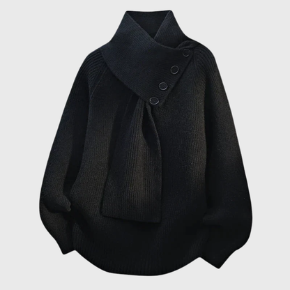 Elisa | Maglione Elegante con Collo Sciarpa