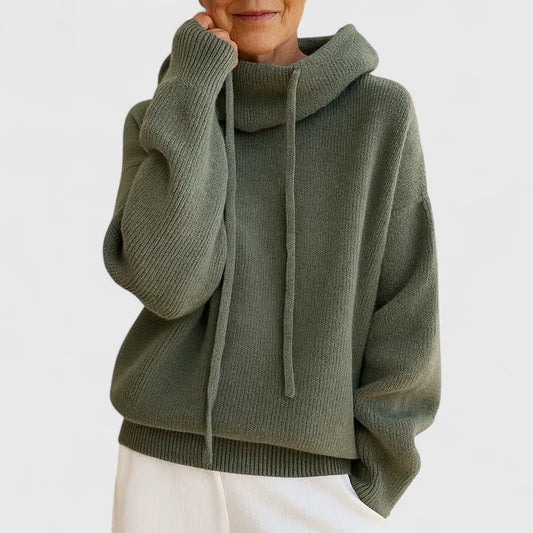 Marie | Maglione Cozy con Collo Alto e Cappuccio