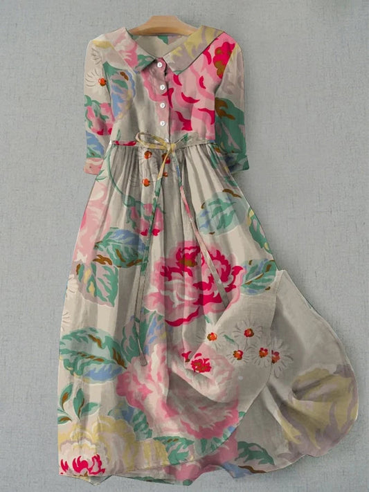 Abito floreale da donna - Eleganza senza sforzo e comfort tutto il giorno