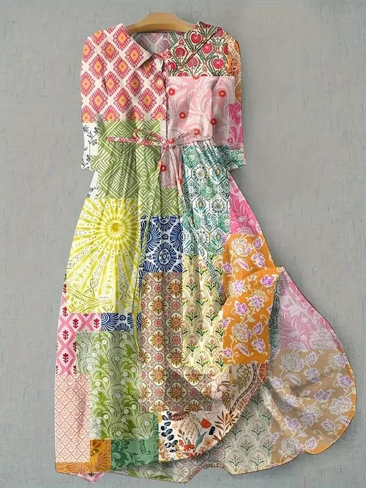 Abito floreale da donna - Eleganza senza sforzo e comfort tutto il giorno