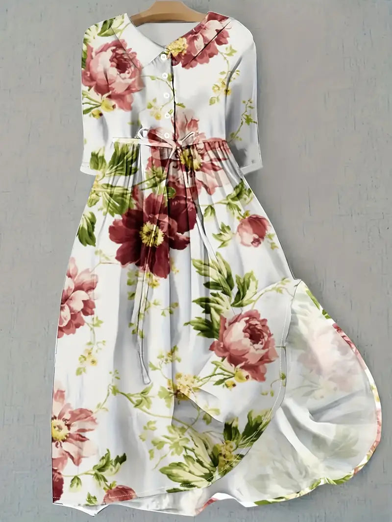 Abito floreale da donna - Eleganza senza sforzo e comfort tutto il giorno