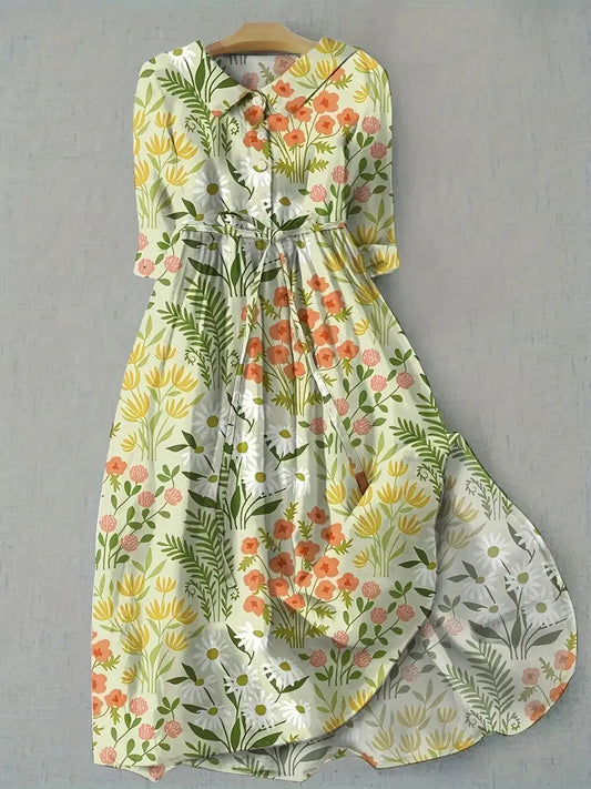 Abito floreale da donna - Eleganza senza sforzo e comfort tutto il giorno