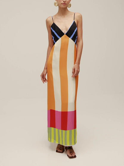 Paloma – Maxi Abito Colorato a Righe