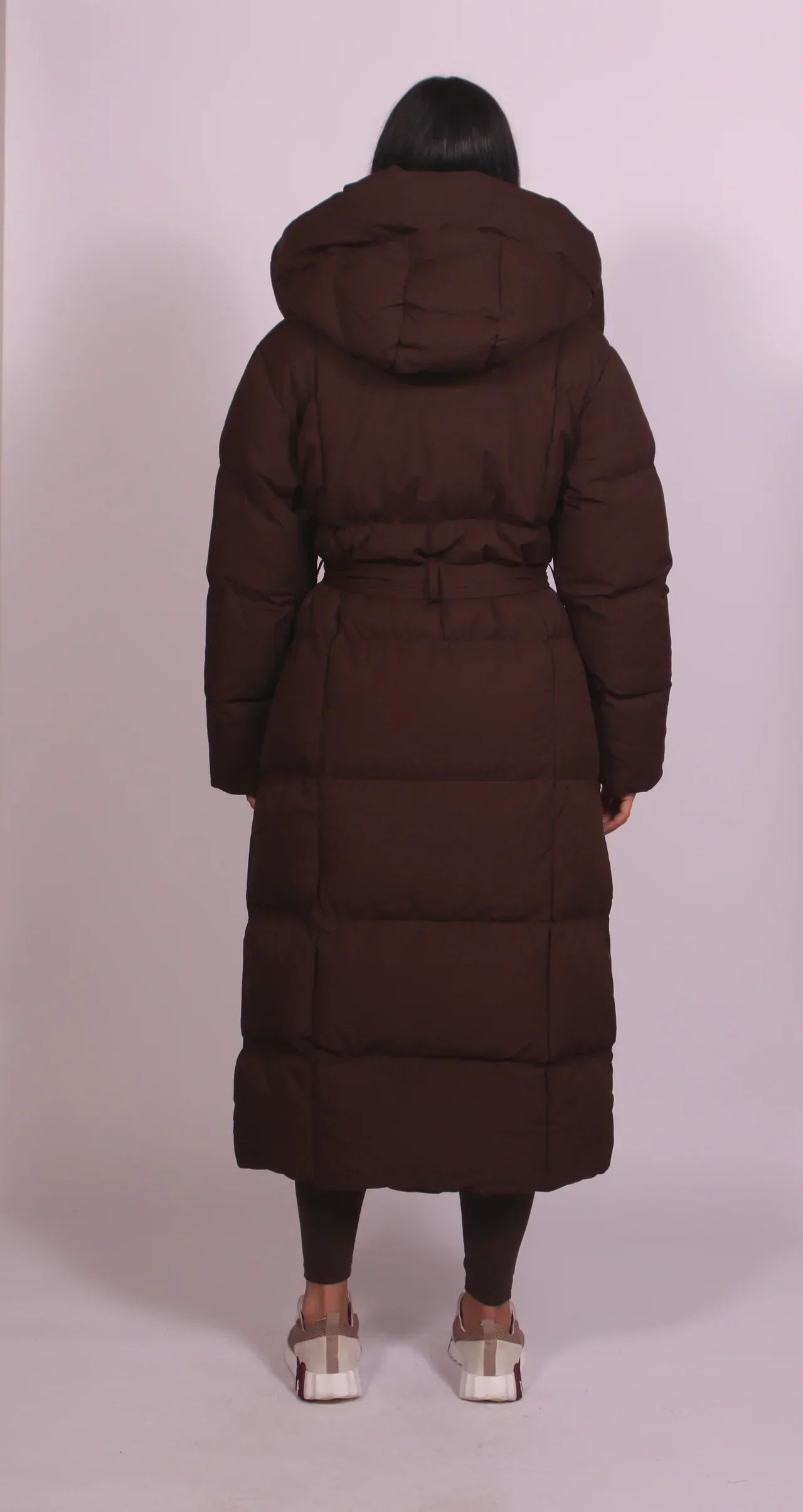 Carmen - Cappotto Puffer Lungo con Cintura
