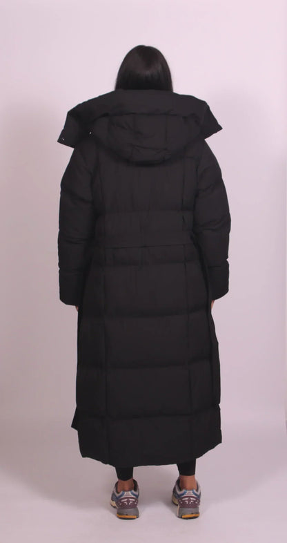 Carmen - Cappotto Puffer Lungo con Cintura