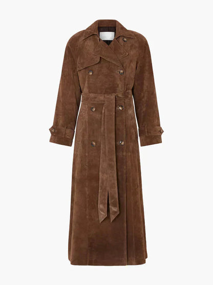 Olivia - Cappotto Trench Classico in Camoscio