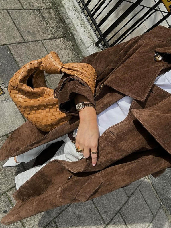 Olivia - Cappotto Trench Classico in Camoscio