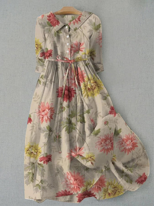 Zinnia abito da donna con vita regolabile - Fascino vintage e comfort moderno