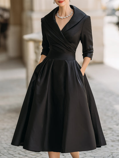 Lina - Abito midi in raso