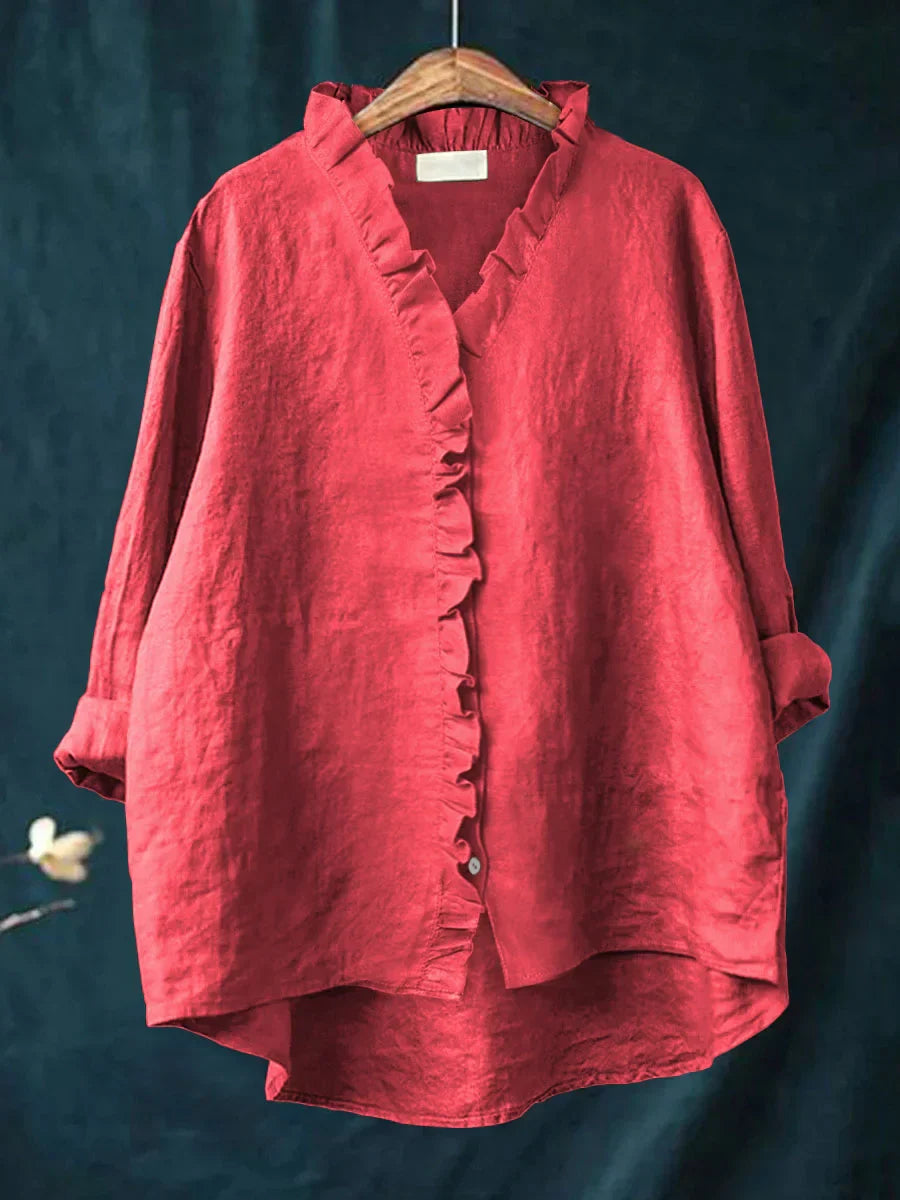 Sanela – Camicia casual con volant