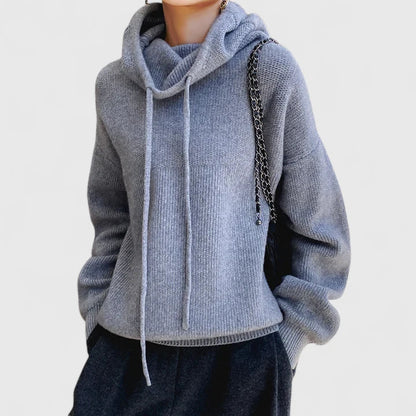 Marie | Maglione Cozy con Collo Alto e Cappuccio